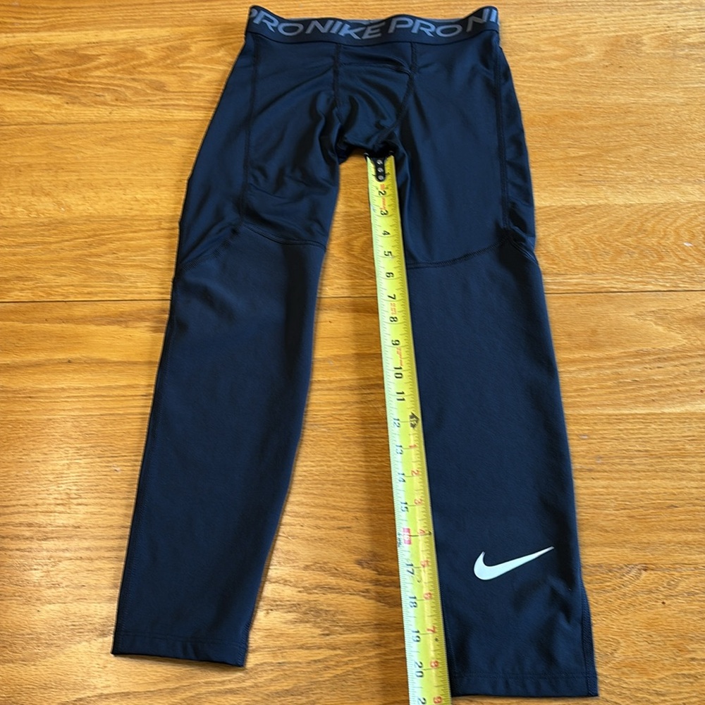 Nike Black Leggings with Light Blue Swoosh - Picture 3 of 6